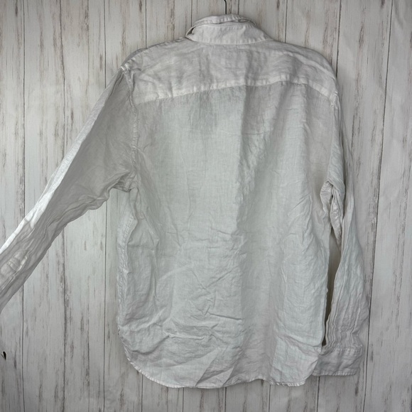 Abercrombie and Fitch NWT white 100% linen top Large - Picture 3 of 5